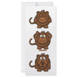 See Hear Speak No Evil Monkeys rack cards