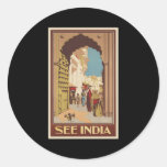 See India Round Stickers