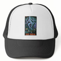 See India Vintage Travel Poster Hat