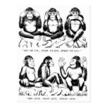 See No Evil, Hear No Evil, Speak No Evil, Rephrase Postcard