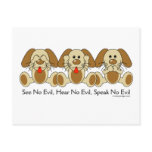 See No Evil Puppies postcards