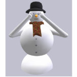See No Evil Snowman Christmas Hanging Ornament photo sculptures
