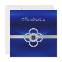 See Revised Below All Occasions Blue Silver Jewel Personalized Announcements