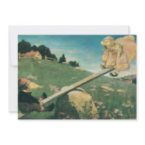 See Saw Margery Daw by Jessie Willcox Smith Personalized Invitations
