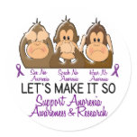 See Speak Hear No Anorexia 2 Round Stickers