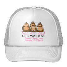 See Speak Hear No Breast Cancer 2 Mesh Hat
