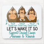 See Speak Hear No Cervical Cancer 2 mousepads