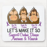See Speak Hear No Crohns Disease 2 mousepads