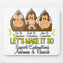See Speak Hear No Endometriosis 2 Mouse Mats