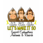 See Speak Hear No Endometriosis 2 t-shirts