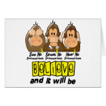 See Speak Hear No Endometriosis 3 Greeting Cards