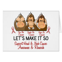 See Speak Hear No Head and Neck Cancer 2 Cards