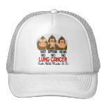 See Speak Hear No Lung Cancer 1 Mesh Hats
