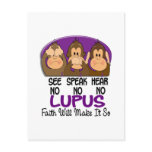 See Speak Hear No Lupus 1 postcards
