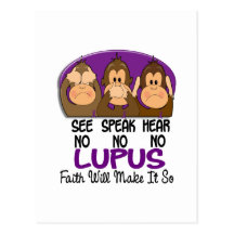 See Speak Hear No Lupus 1 Postcards