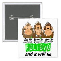 See Speak Hear No Non-Hodgkins Lymphoma 3 Pins