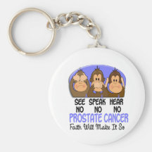 See Speak Hear No Prostate Cancer 1 Keychains
