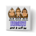 See Speak Hear No Stomach Cancer 3 buttons