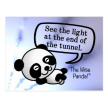 See the light at the end of the tunnel post card