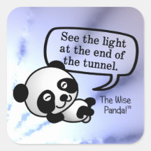 See the light at the end of the tunnel square sticker