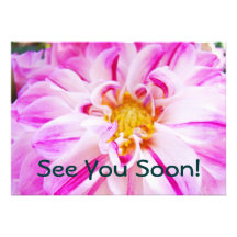 See You Soon! Invitations Events Custom Dahlias