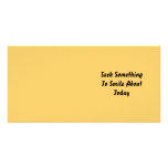 Seek Something To Smile About Today. Yellow Personalized Photo Card
