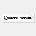 Seek the truth. bumper sticker