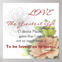 Seek To Love The Greatest Gift Poster-Customise posters