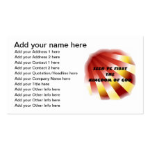 Seek ye first The Kingdom of God Business Card Template