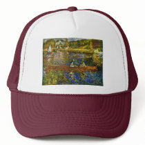 Seine At Asnères (Das Boot) By Pierre-Auguste Mesh Hats