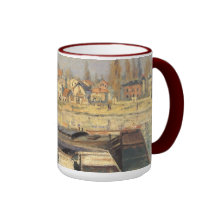 Seine at Asnieres by Monet, Vintage Impressionism Coffee Mug
