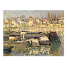 Seine at Asnieres by Monet, Vintage Impressionism Post Cards