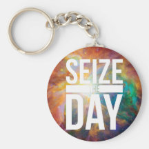 Seize the Day Nebula Keychain
