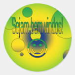 Sejam bem Vindos! Brazil Flag Colours Pop Art Sticker
