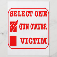Select One Gun Owner or Victim Full Color Flyer
