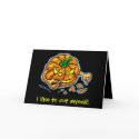 Self-Carving Jack-o-lanter Halloween greeting card
