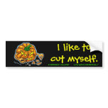 Self-Carving Jack-o-lantern bumper sticker bumper stickers