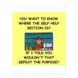 self help joke post cards