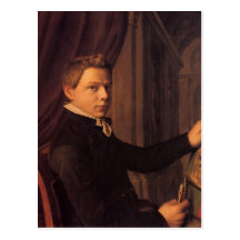 Self Portrait as a young man postcard