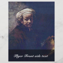 Self-Portrait As The Apostle Paul. By Rembrandt Flyer Design