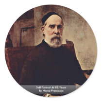 Self Portrait At 88 Years By Hayez Francesco Sticker