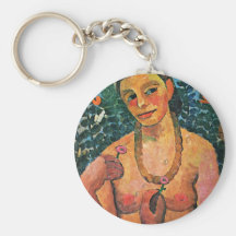 Self-Portrait By Modersohn-Becker Paula Keychains
