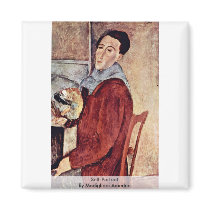 Self-Portrait By Modigliani Amedeo Refrigerator Magnets