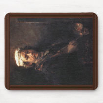 Self-Portrait By Rembrandt Harmensz. Van Rijn Mouse Pads
