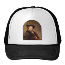 Self-Portrait by Rembrandt Harmenszoon van Rijn Hat