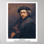 Self-Portrait By Rembrandt Harmenszoon Van Rijn Posters