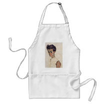 Self-Portrait By Schiele Egon Apron