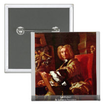 Self-Portrait By Solimena Francesco Buttons