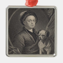 Self Portrait, engraved by J. Mollison Christmas Ornament