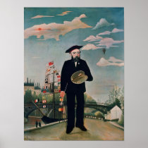 Self Portrait, from L'ile Saint-Louis, 1890 Posters